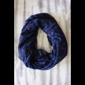 Navy Patterned Scarf